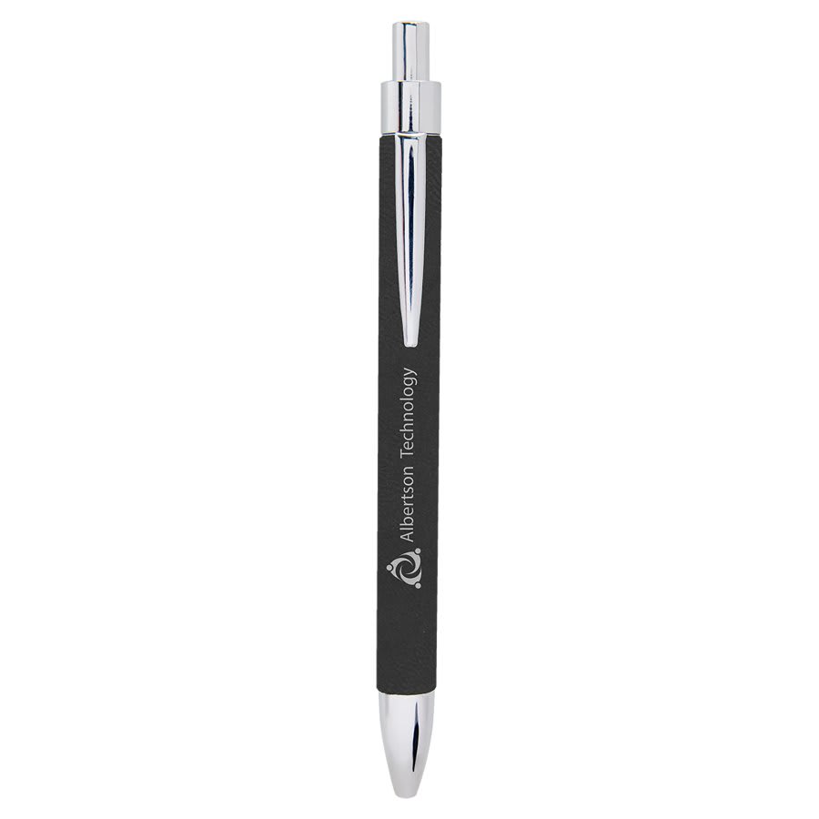 Black and Silver Leatherette Pen