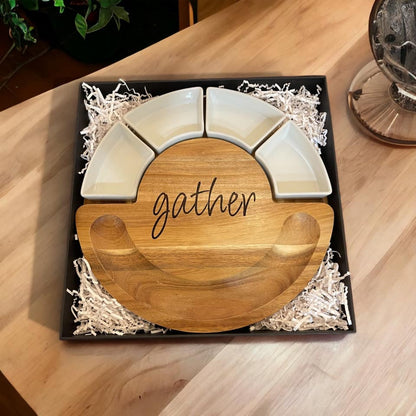 Charcuterie Cheese Board and Platter Set